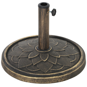 Pied de parasol Ferrante design fleur antique stabilisant bronze extérieur chic 46 cm