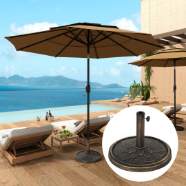 Pied de parasol Ferrante design fleur antique stabilisant bronze extérieur chic 46 cm