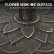 Pied de parasol Ferrante design fleur antique stabilisant bronze extérieur chic 46 cm