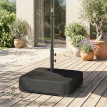 Base Parasol Quarton Stable Anti-Vent 80 kg Sable Métal Noir Élégant