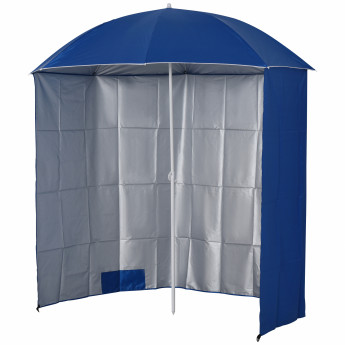 Parasol Landry 2 en 1 Abri Solaire Protection UV50+ Bleu Plage Pique-nique