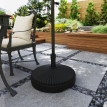Base Parasol Uta Design Résistante Lestable Eau Sable Noir Ø55cm