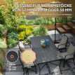 Base Parasol Uta Design Résistante Lestable Eau Sable Noir Ø55cm