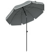 Parasol Nussdorf inclinable 150 cm protection solaire gris foncé stable plage