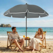 Parasol Nussdorf inclinable 150 cm protection solaire gris foncé stable plage