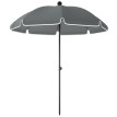 Parasol Nussdorf inclinable 150 cm protection solaire gris foncé stable plage
