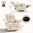 Fauteuil Auerbach Massage Chauffant Inclinable 8 Zones Relaxation Crème