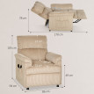 Fauteuil Jochberg Massage Chauffant Inclinable Électrique Velours Marron Silencieux