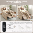 Fauteuil Jochberg Massage Chauffant Inclinable Électrique Velours Marron Silencieux