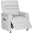 Fauteuil Kettleford Massage Chauffant Inclinable USB Velours Gris Clair
