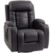 Fauteuil Zeme Massage Chauffant Inclinable Relaxation Confort Chocolat
