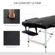 Table de Massage Mendexa Professionnelle Réglable 9 Niveaux Noir