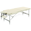 Table de Massage Sidric Professionnelle Réglable 3 Zones Pliable Crème