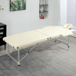 Table de Massage Sidric Professionnelle Réglable 3 Zones Pliable Crème