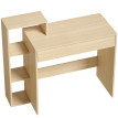 Bureau Immenbach Compact Rangement Élégant Style Moderne Effet Bois Clair 100x40x90 cm
