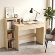 Bureau Immenbach Compact Rangement Élégant Style Moderne Effet Bois Clair 100x40x90 cm