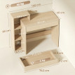 Bureau Immenbach Compact Rangement Élégant Style Moderne Effet Bois Clair 100x40x90 cm
