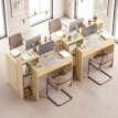 Bureau Immenbach Compact Rangement Élégant Style Moderne Effet Bois Clair 100x40x90 cm