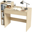 Bureau Immenbach Compact Rangement Élégant Style Moderne Effet Bois Clair 100x40x90 cm