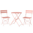 Salon de Jardin Isenbard Pliable 2 Places Résistant Extérieur Rose Pâle