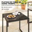 Salon Engelbert Jardin 2 Places Confortable Design Noir Gris Extérieur Balcon