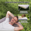 Lit Cerdic Pliable Camping Confort Robuste Gris 200 kg Matelas Intégré