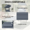 Transat Roncobello Bain de Soleil Pliable Extérieur Confortable Gris Noir