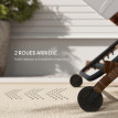 Bain de soleil Gaverina ergonomique réglable 4 positions marron résine tressée