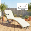 Bain de soleil Urraco design ergonomique confort extérieur blanc crème
