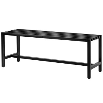Banc Kermorel 2 Places Design Industriel Noir Acier Galvanisé Résistant