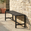 Banc Kermorel 2 Places Design Industriel Noir Acier Galvanisé Résistant