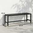 Banc Kermorel 2 Places Design Industriel Noir Acier Galvanisé Résistant