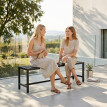 Banc Kermorel 2 Places Design Industriel Noir Acier Galvanisé Résistant
