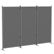 Paravent extérieur Dagobald séparateur modulable UV30+ gris foncé 260x180cm