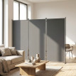 Paravent extérieur Dagobald séparateur modulable UV30+ gris foncé 260x180cm