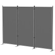 Paravent extérieur Dagobald séparateur modulable UV30+ gris foncé 260x180cm