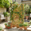 Panneau Brise-Vue Wissemont Autoportant Extérieur Treillis Plantes Marron 80x170cm