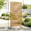 Panneau Brise-Vue Wissemont Autoportant Extérieur Treillis Plantes Marron 80x170cm