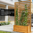 Panneau Brise-Vue Wissemont Autoportant Extérieur Treillis Plantes Marron 80x170cm