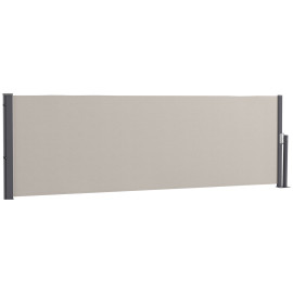 Store Lenna Brise-Vue Rétractable Extérieur Occultant Gris Clair 3x1m