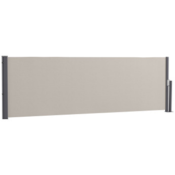 Store Lenna Brise-Vue Rétractable Extérieur Occultant Gris Clair 3x1m
