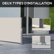 Store Lenna Brise-Vue Rétractable Extérieur Occultant Gris Clair 3x1m