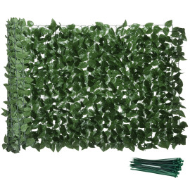 Brise-vue Urfemont artificiel érable dense 3x1m vert foncé extérieur