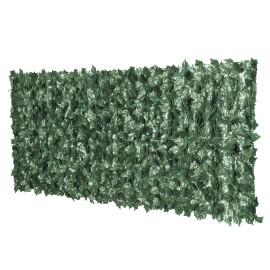 Haie Brise-Vue Gauberval Artificielle Ultra-Réaliste Résistante UV Vert 2,4x1m