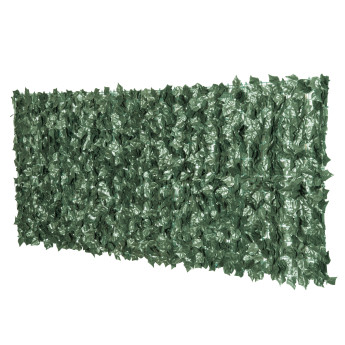 Haie Brise-Vue Gauberval Artificielle Ultra-Réaliste Résistante UV Vert 2,4x1m
