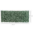 Haie Brise-Vue Gauberval Artificielle Ultra-Réaliste Résistante UV Vert 2,4x1m