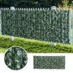 Haie Brise-Vue Gauberval Artificielle Ultra-Réaliste Résistante UV Vert 2,4x1m
