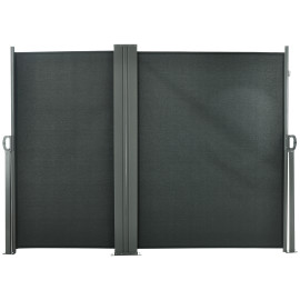 Store latéral Híjar brise-vue rétractable occultant gris anti-UV 6m