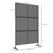 Paravent Extérieur Venturino Décoration Jardin Brise Vue Noir Design Moderne