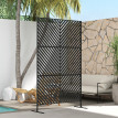 Paravent Extérieur Venturino Décoration Jardin Brise Vue Noir Design Moderne